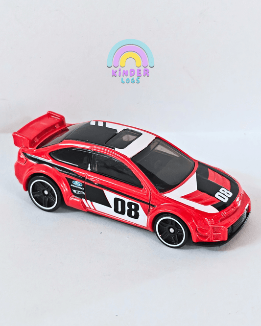 Hot Wheels 2008 Ford Focus - Red (Uncarded - New) - Kinder Logs