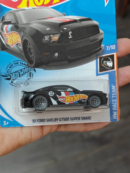 Hot Wheels 2010 Ford Shelby GT500 Super Snake (Creased Card - Imported) - Kinder Logs