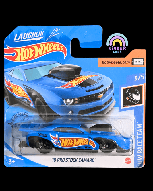 Hot Wheels 2010 Pro Stock Camaro - Short Card (Imported) - Kinder Logs