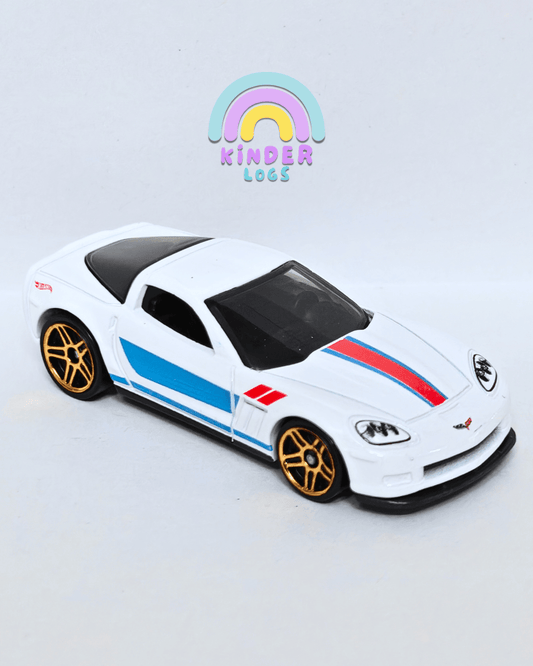 Hot Wheels 2011 Corvette Grand Sport - White (Uncarded - New) - Kinder Logs