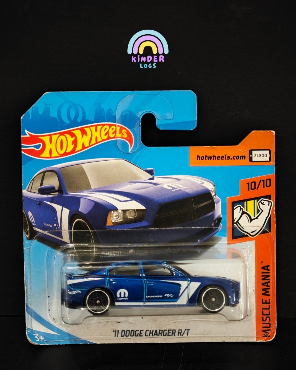 Hot Wheels 2011 Dodge Charger RT (Short Card) - Kinder Logs