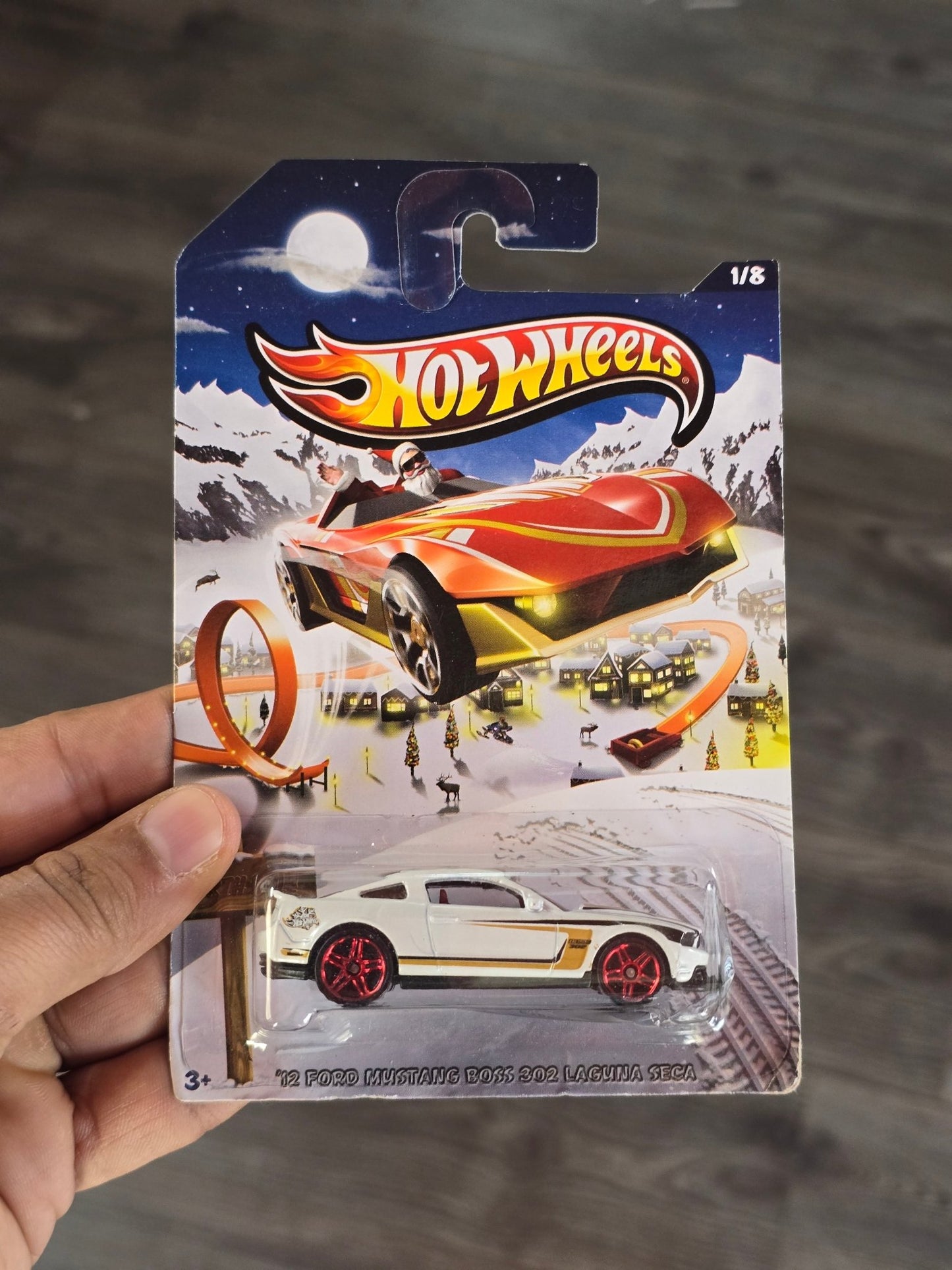 Hot Wheels 2012 Ford Mustang Boss 302 Laguna Seca (2013 Imported) - Kinder Logs