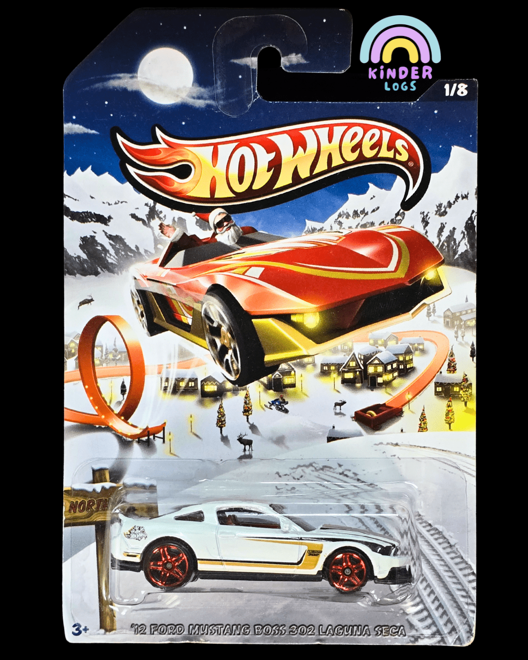 Hot Wheels 2012 Ford Mustang Boss 302 Laguna Seca (2013 Imported) - Kinder Logs