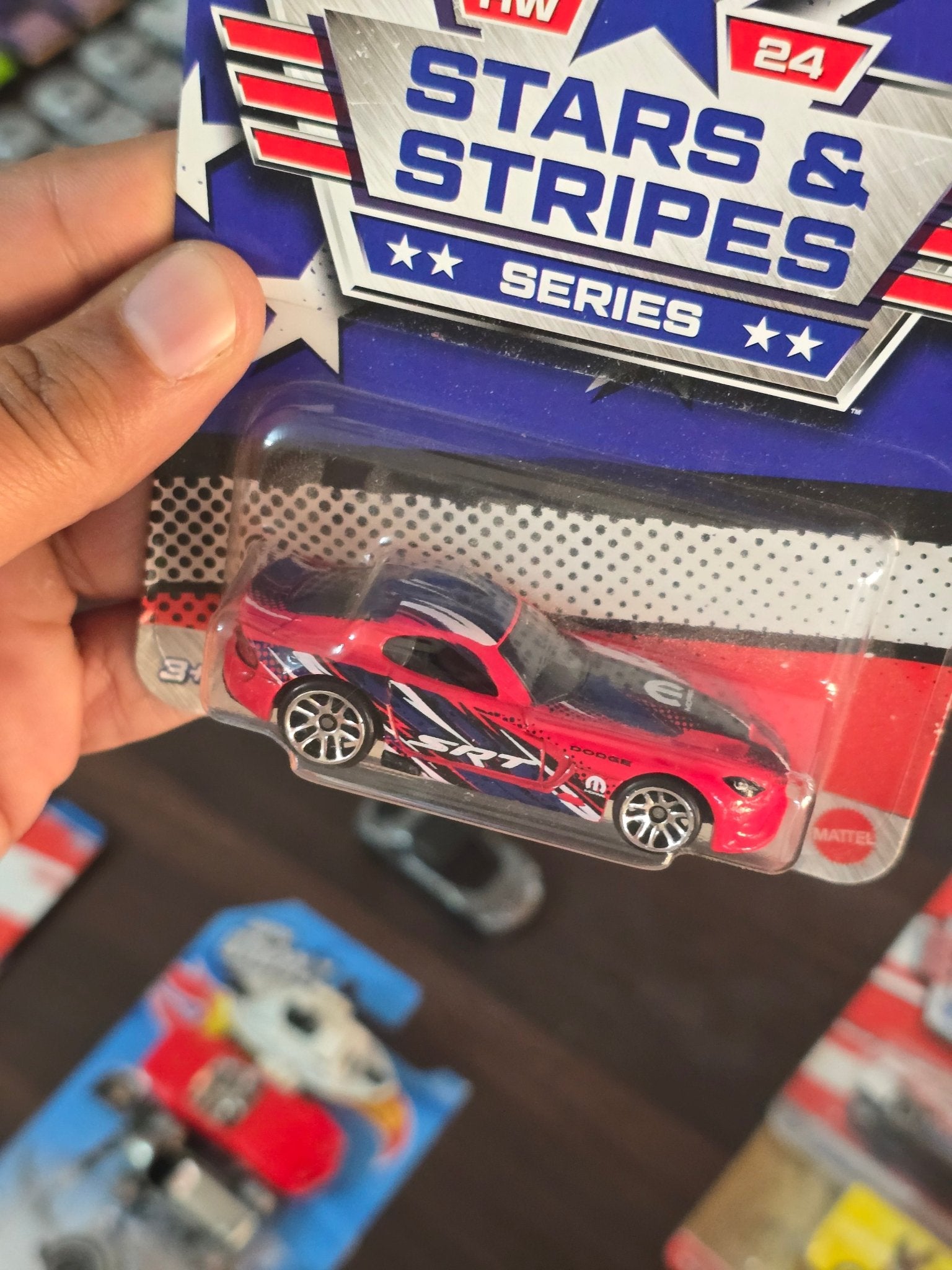 Hot Wheels 2013 SRT Viper - Stars And Stripes Series (Imported) - Kinder Logs