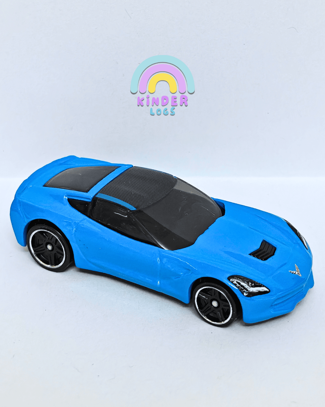Hot Wheels 2014 Chevrolet Corvette Stingray - Blue (Uncarded - New) - Kinder Logs