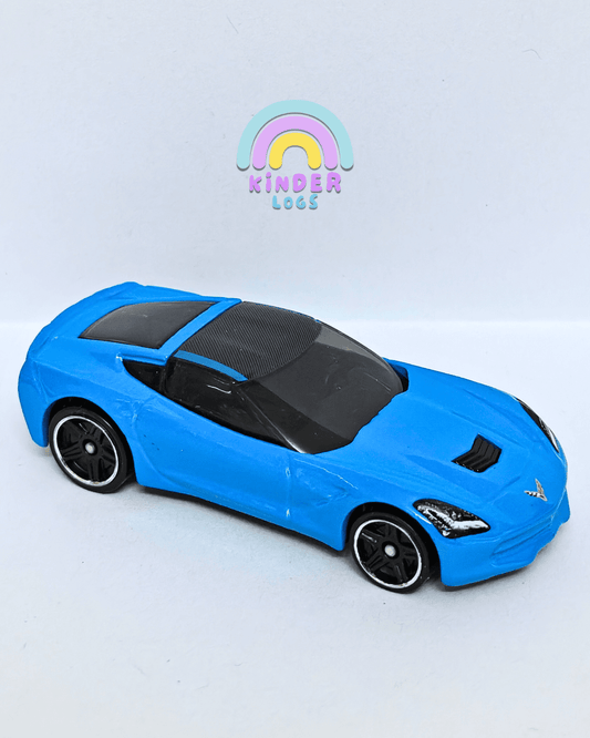 Hot Wheels 2014 Chevrolet Corvette Stingray - Blue (Uncarded - New) - Kinder Logs