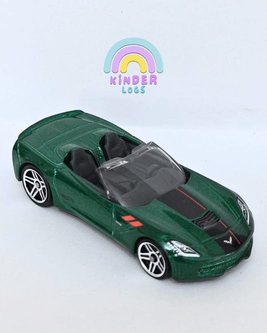 Hot Wheels 2014 Chevrolet Corvette Stingray - Green (Uncarded - New) - Kinder Logs