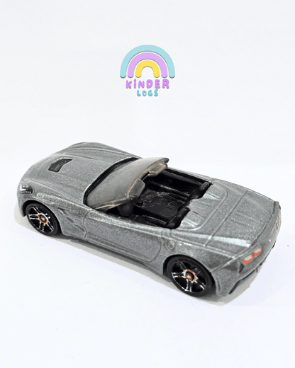 Hot Wheels 2014 Chevrolet Corvette Stingray - Grey (Used Car) - Kinder Logs