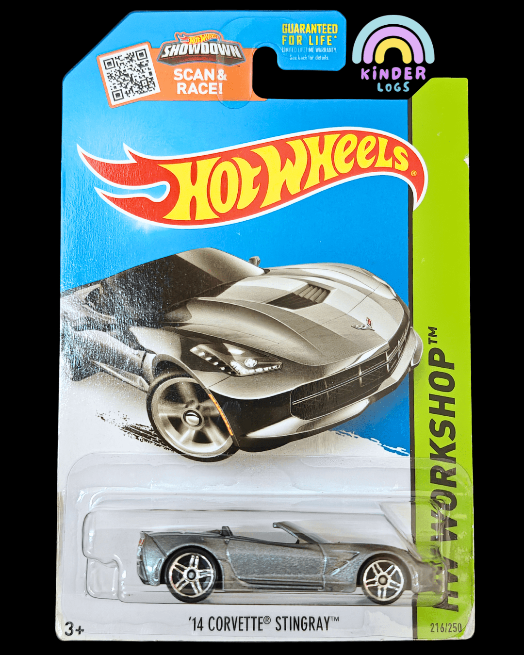Hot Wheels 2014 Corvette Stingray - HW Workshop (Imported) - Kinder Logs