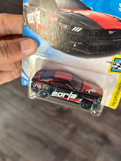 Hot Wheels 2015 Ford Mustang GT Borla - Black (2017 Imported) - Kinder Logs