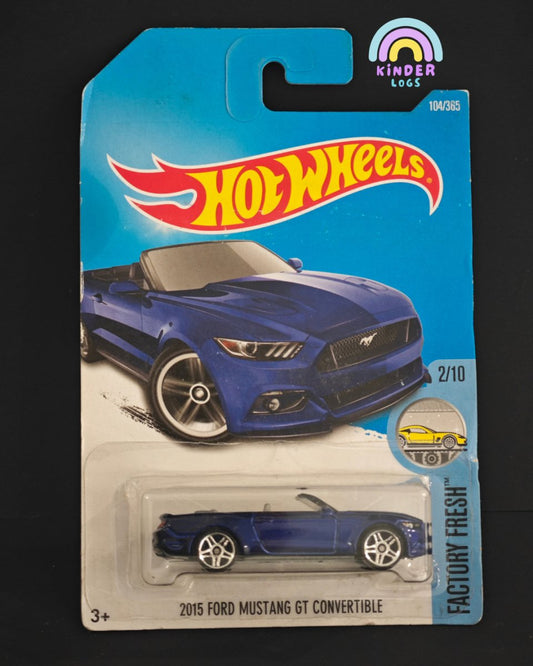 Hot Wheels 2015 Ford Mustang GT Convertible - Kinder Logs