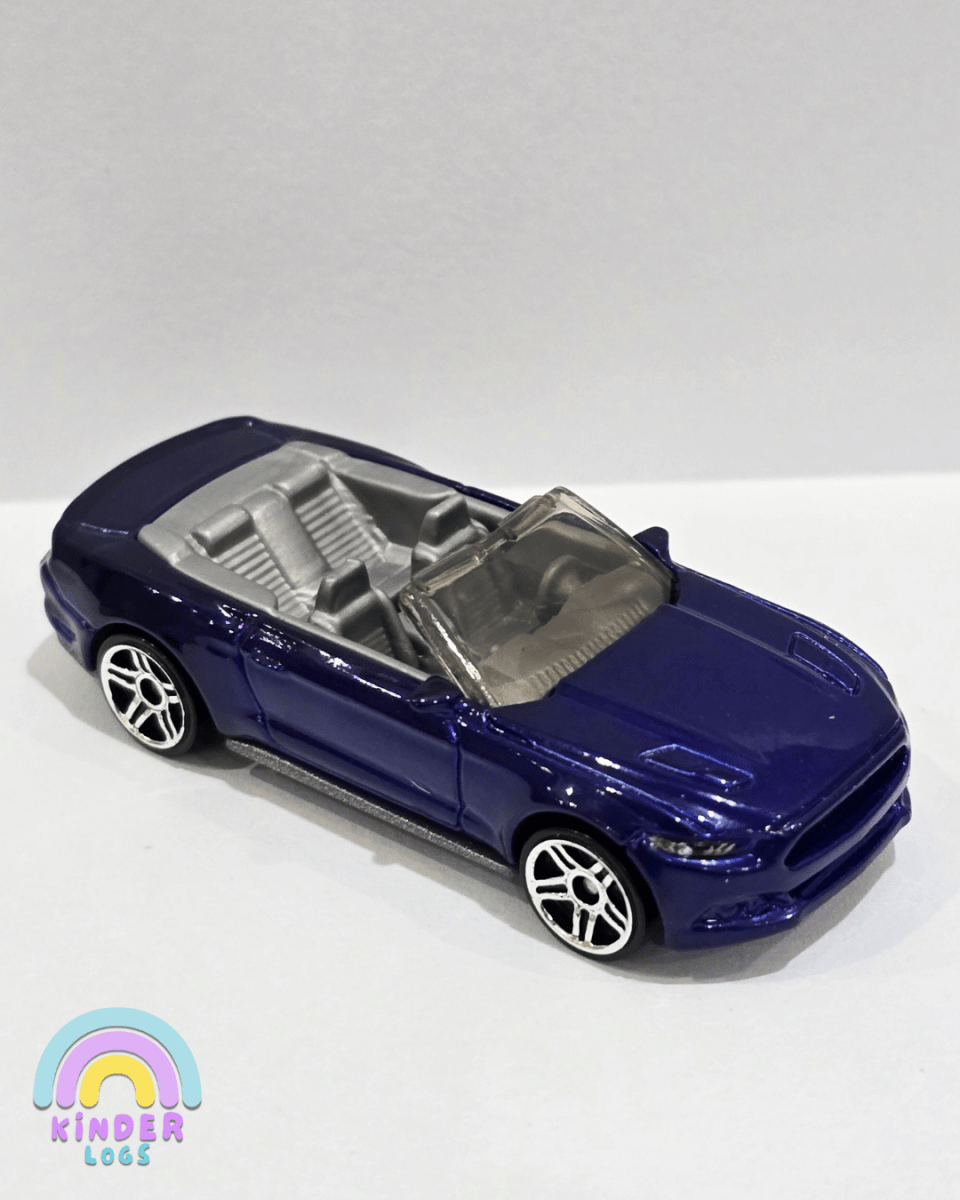 Hot Wheels 2015 Ford Mustang GT Convertible - Blue (Uncarded) - Kinder Logs