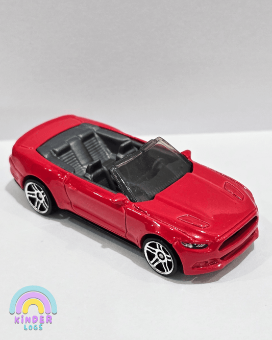 Hot Wheels 2015 Ford Mustang GT Convertible - Red (Uncarded) - Kinder Logs