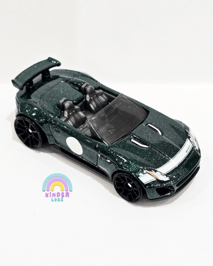 Hot Wheels 2015 Jaguar F - Type Project 7 - Bottle Green (Uncarded) - Kinder Logs