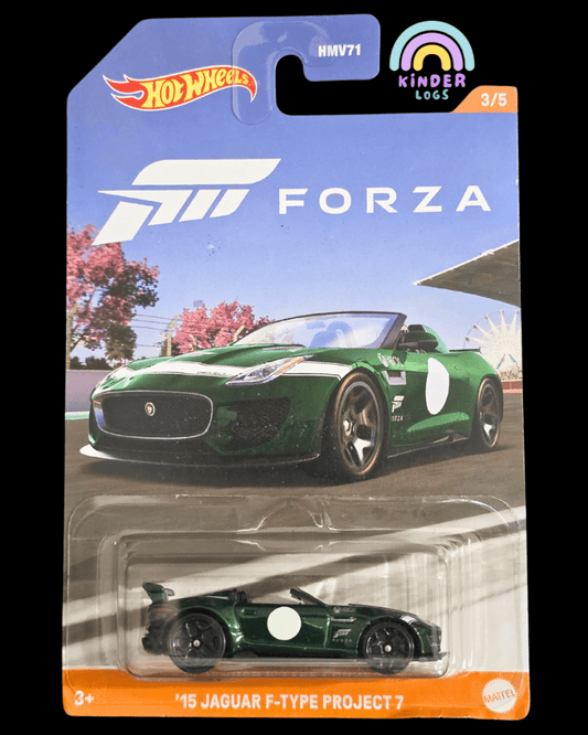 Hot Wheels 2015 Jaguar F - Type Project 7 - Forza (Imported) - Kinder Logs