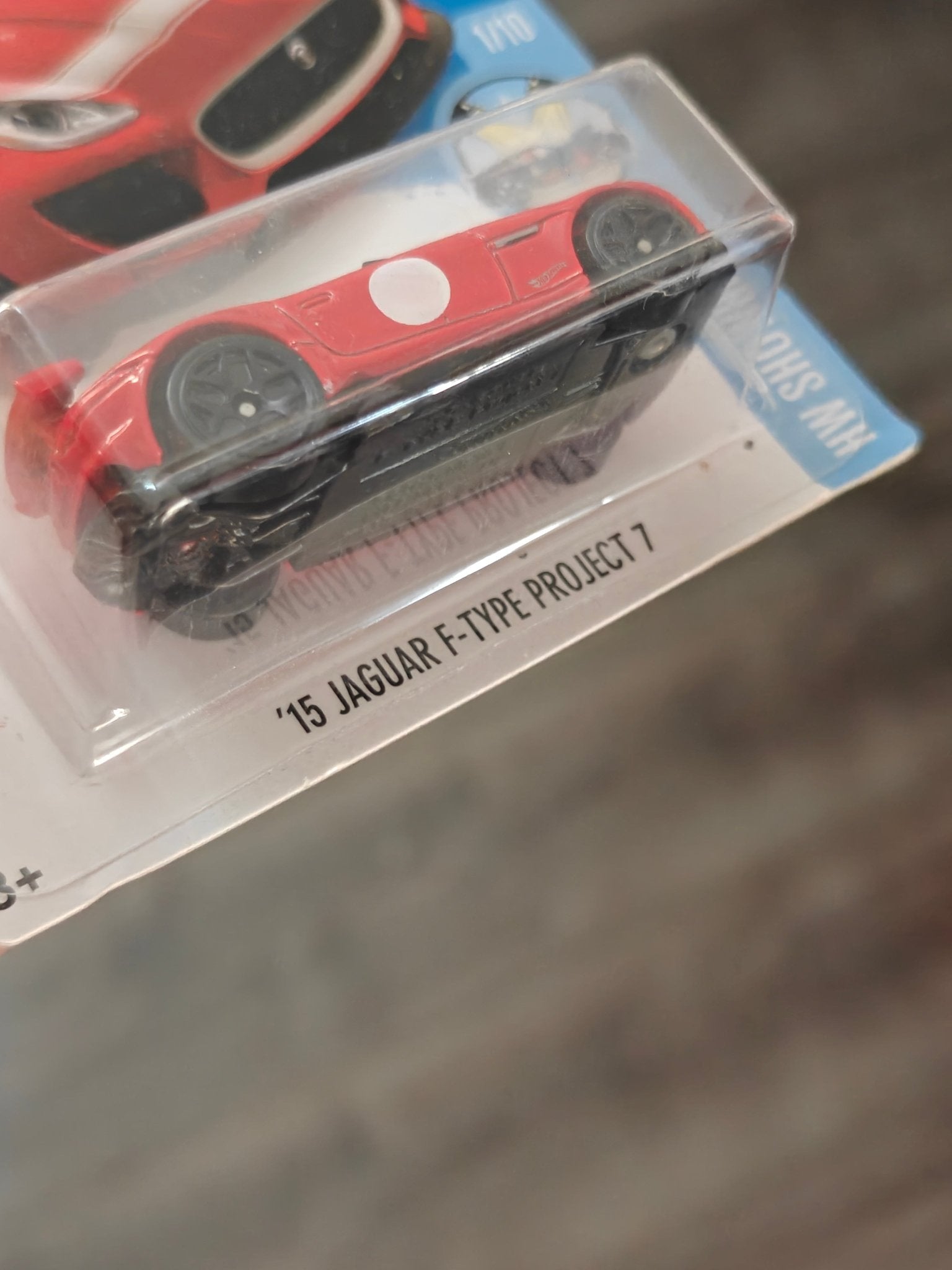 Hot Wheels 2015 Jaguar F - Type Project 7 - Red (Imported) - Kinder Logs