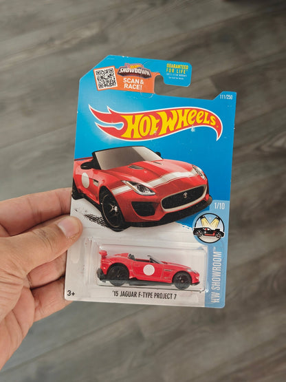 Hot Wheels 2015 Jaguar F - Type Project 7 - Red (Imported) - Kinder Logs