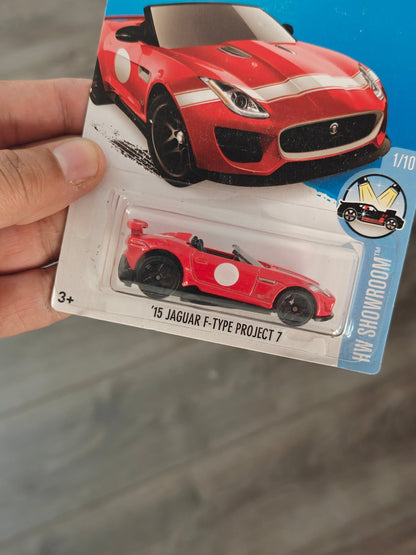 Hot Wheels 2015 Jaguar F - Type Project 7 - Red (Imported) - Kinder Logs