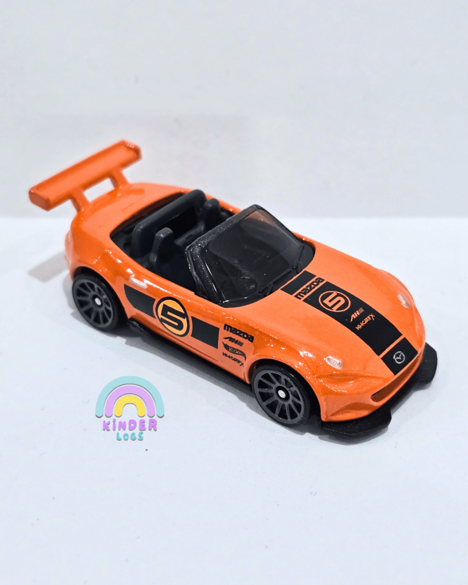 Hot Wheels 2015 Mazda MX - 5 Miata - Orange (Uncarded) - Kinder Logs