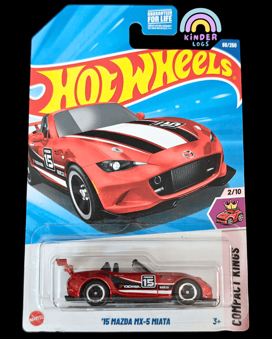 Hot Wheels 2015 Mazda MX5 Miata - Maroon (Imported) - Kinder Logs