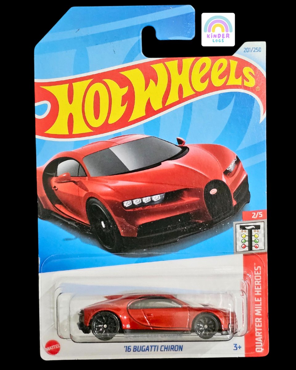 Hot Wheels 2016 Bugatti Chiron (M Case) - Kinder Logs