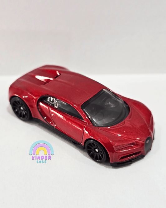 Hot Wheels 2016 Bugatti Chiron - Red (Uncarded) - Kinder Logs