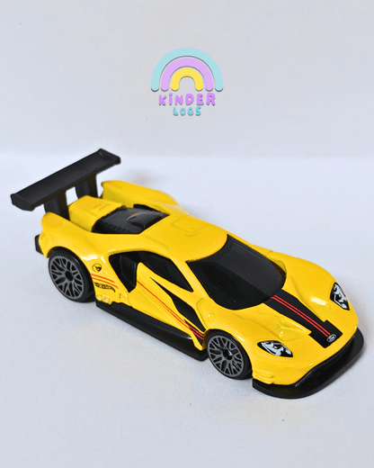 Hot Wheels 2016 Ford GT Race - Yellow (Uncarded - New) - Kinder Logs