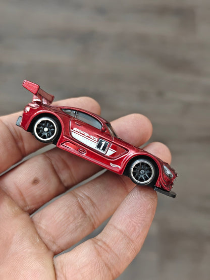 Hot Wheels 2016 Mercedes - AMG GT3 - Maroon (Uncarded - New) - Kinder Logs