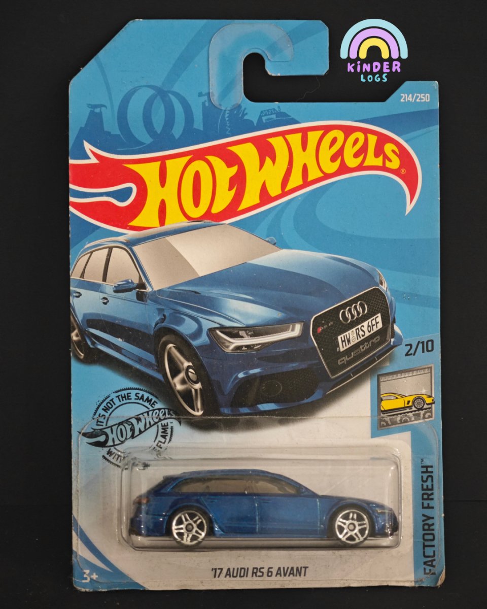 Hot Wheels 2017 Audi RS6 Avant (Blue) - Kinder Logs