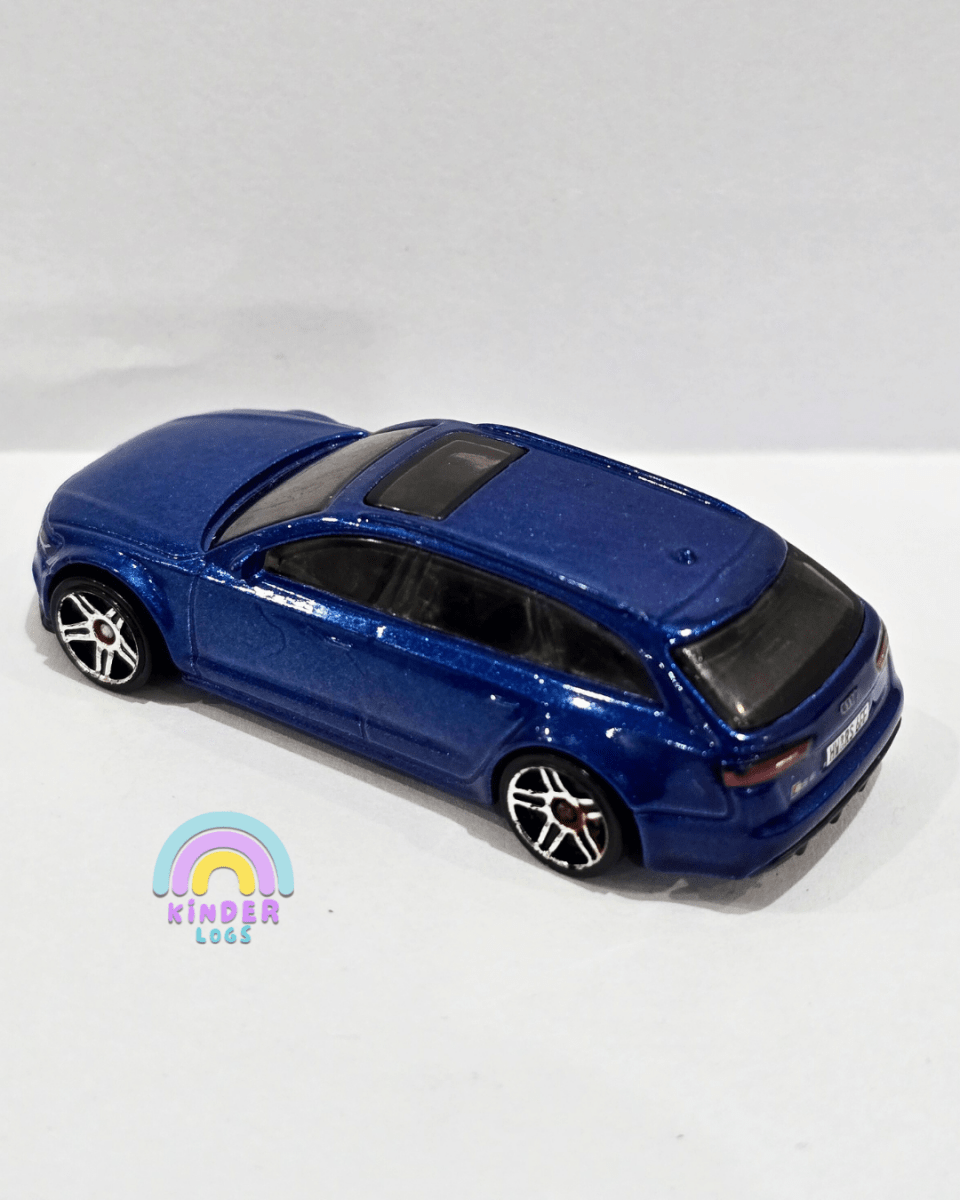 Hot Wheels 2017 Audi RS6 Avant - Blue (Uncarded) - Kinder Logs