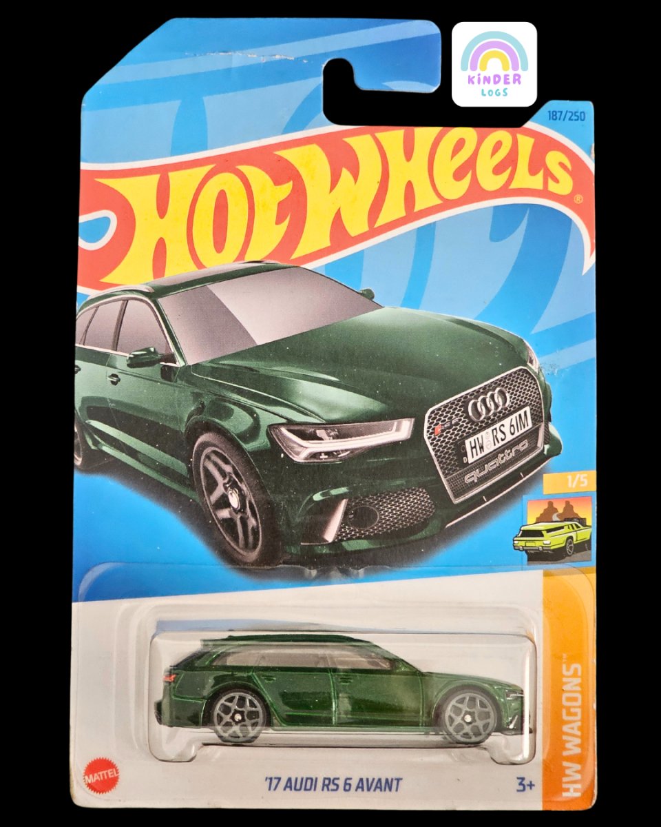 Hot Wheels 2017 Audi RS6 Avant (Green) - Kinder Logs