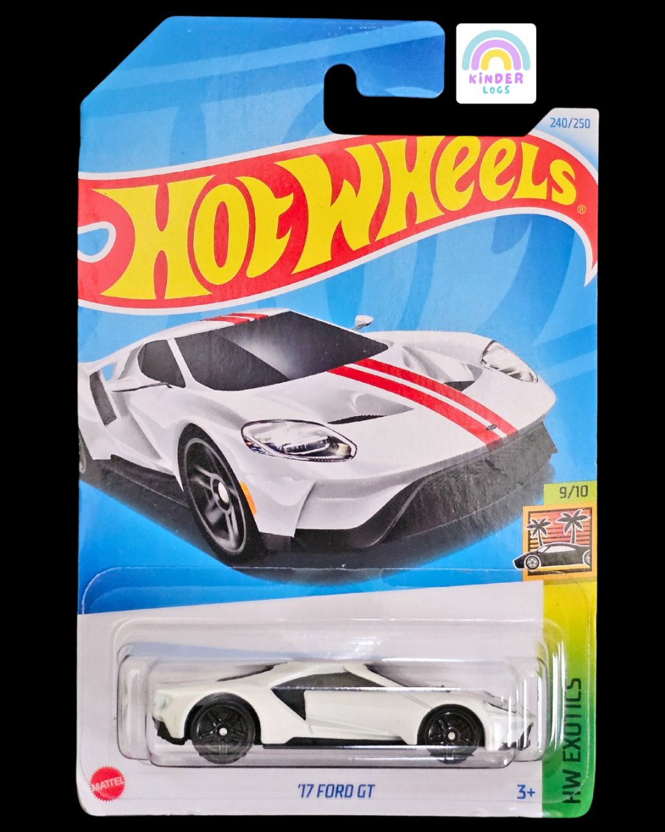 Hot Wheels 2017 Ford GT - White Color (P Case) - Kinder Logs