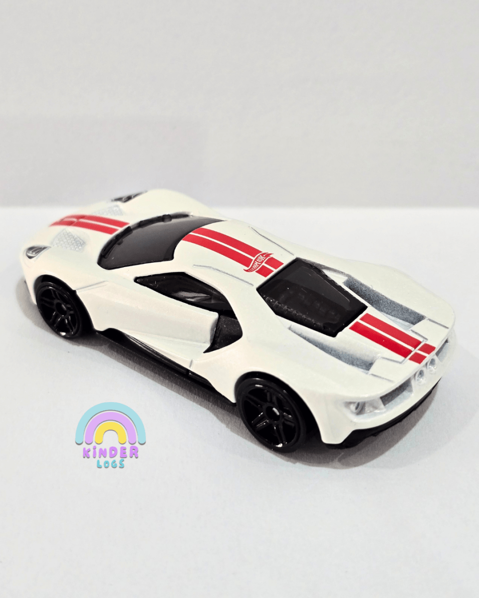 Hot Wheels 2017 Ford GT - White (Uncarded) - Kinder Logs