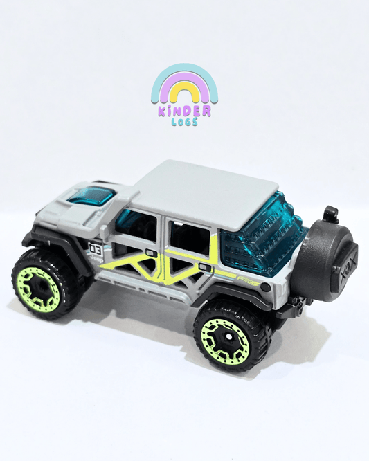 Hot Wheels 2017 Jeep Wrangler - Grey (Uncarded - New) - Kinder Logs