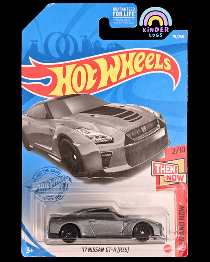 Hot Wheels 2017 Nissan GT - R (R35) - Grey (Imported) - Kinder Logs