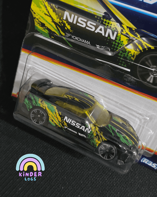 Hot Wheels 2017 Nissan GT - R (R35) - Neon Speeders (Imported) - Kinder Logs