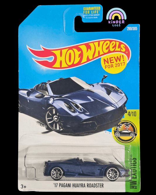 Hot Wheels 2017 Pagani Huayra Roadster (Dark Blue) - Kinder Logs