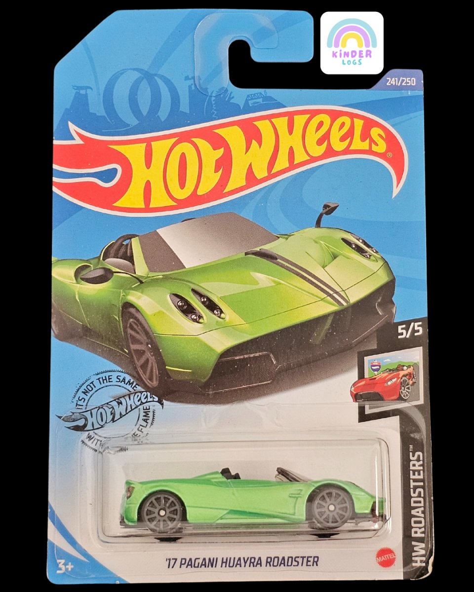 Hot Wheels 2017 Pagani Huayra Roadster (Green) - Kinder Logs