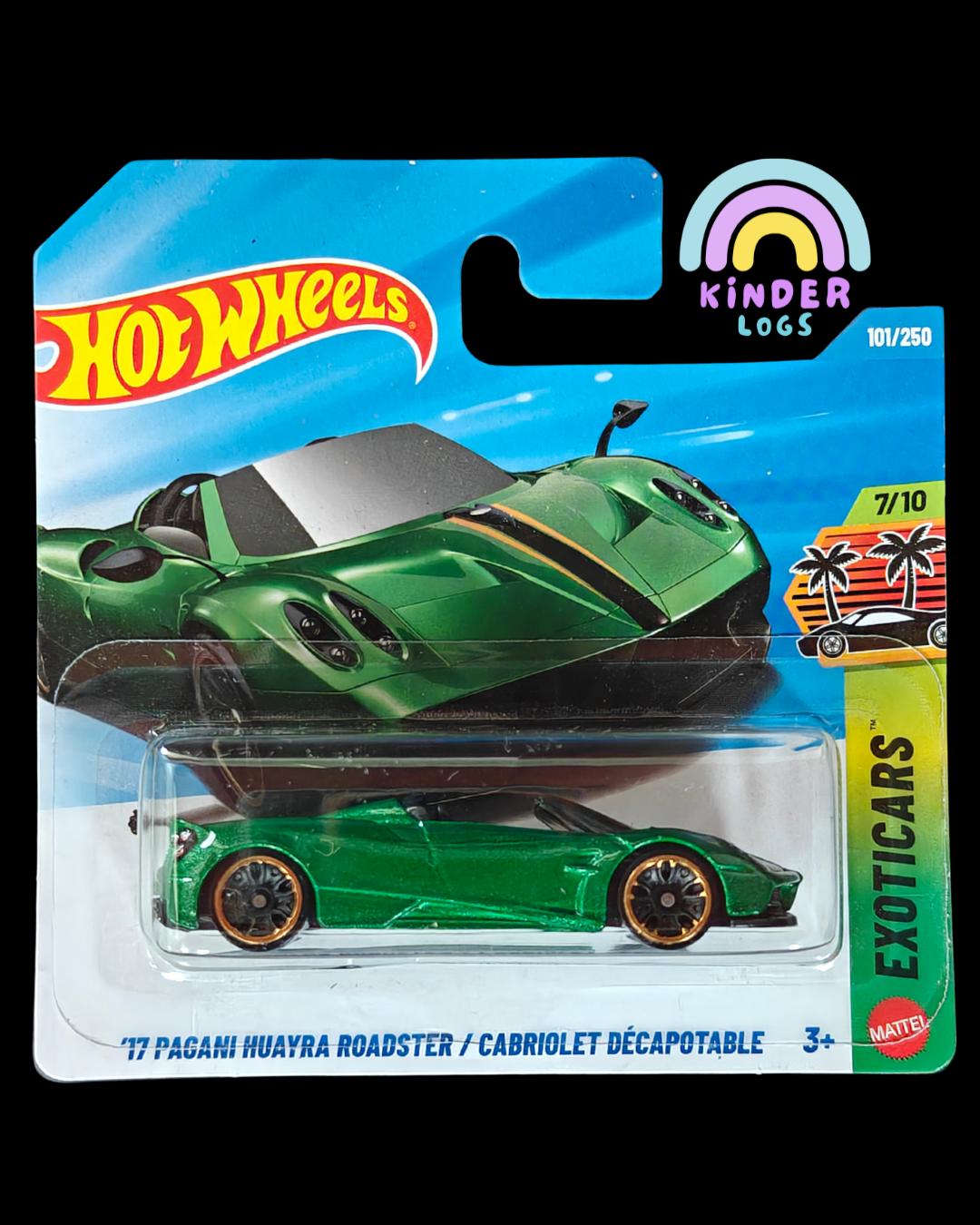 Hot Wheels 2017 Pagani Huayra Roadster - Short Card (Imported) - Kinder Logs