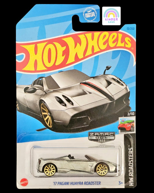 Hot Wheels 2017 Pagani Huayra Roadster Zamac Edition - Kinder Logs