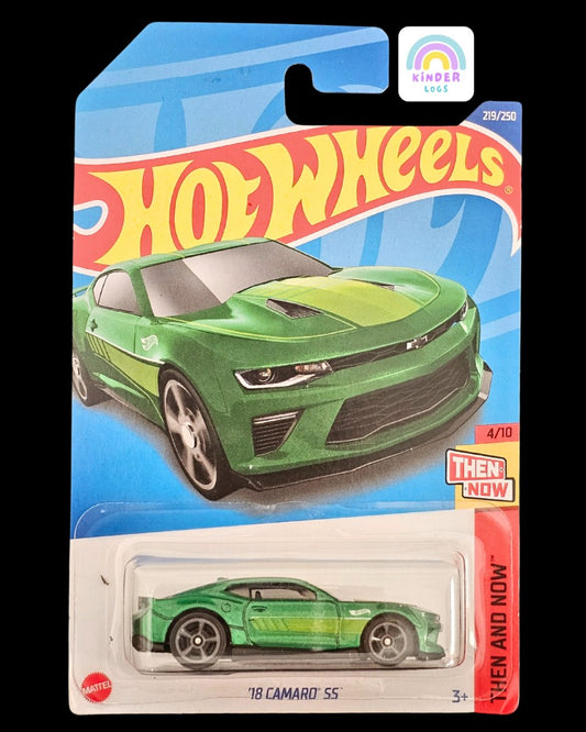 Hot Wheels 2018 Chevrolet Camaro SS - Green Color - Kinder Logs