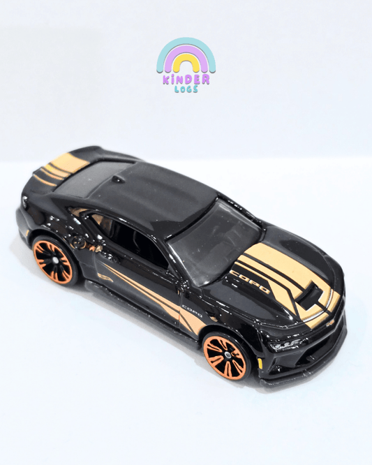 Hot Wheels 2018 COPO Camaro Neon Speeders - Black (Uncarded) - Kinder Logs