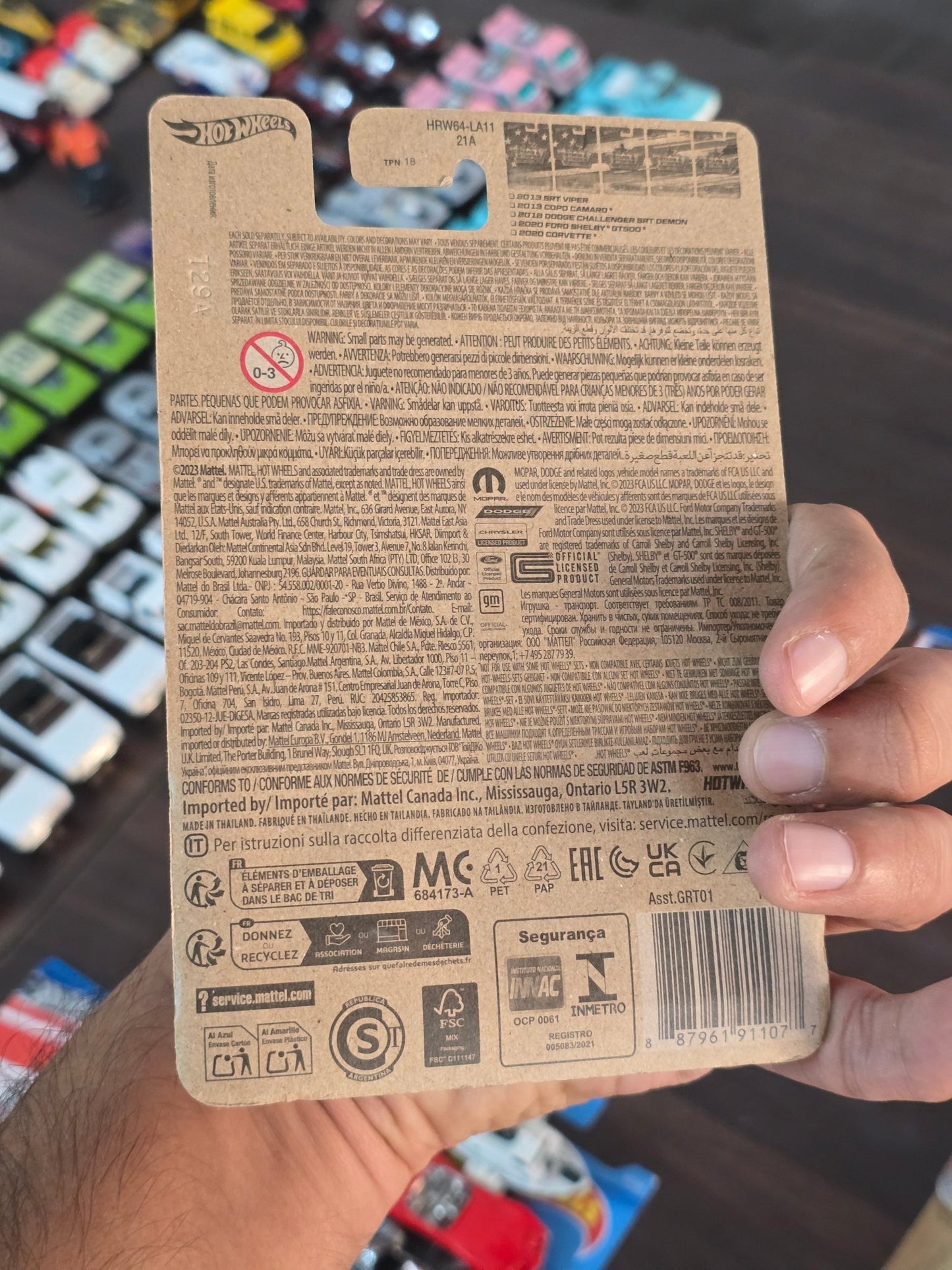 Hot Wheels 2018 Dodge Challenger SRT Demon - Stars And Stripes Series (Imported) - Kinder Logs