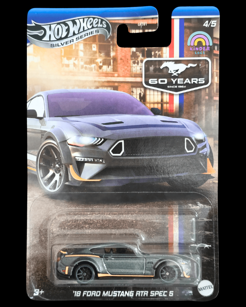 Hot Wheels 2018 Ford Mustang RTR Spec 5 - Mustang 60 Years (Imported) - Kinder Logs