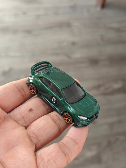 Hot Wheels 2018 Honda Civic Type R - Green (Uncarded - New) - Kinder Logs