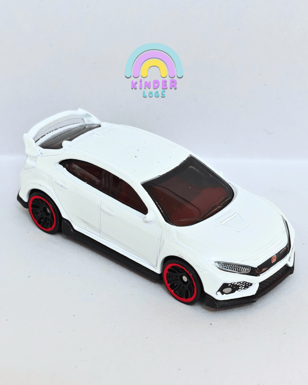 Hot Wheels 2018 Honda Civic Type R - Pure White (Uncarded - New) - Kinder Logs