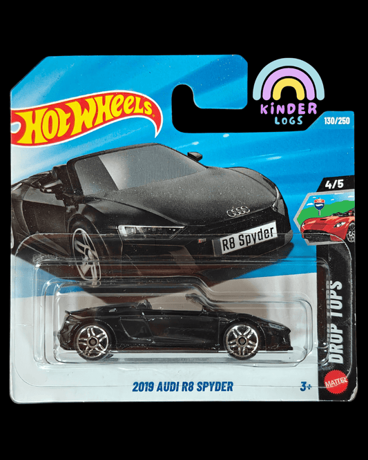 Hot Wheels 2019 Audi R8 Spyder - Black - Short Card (Imported) - Kinder Logs