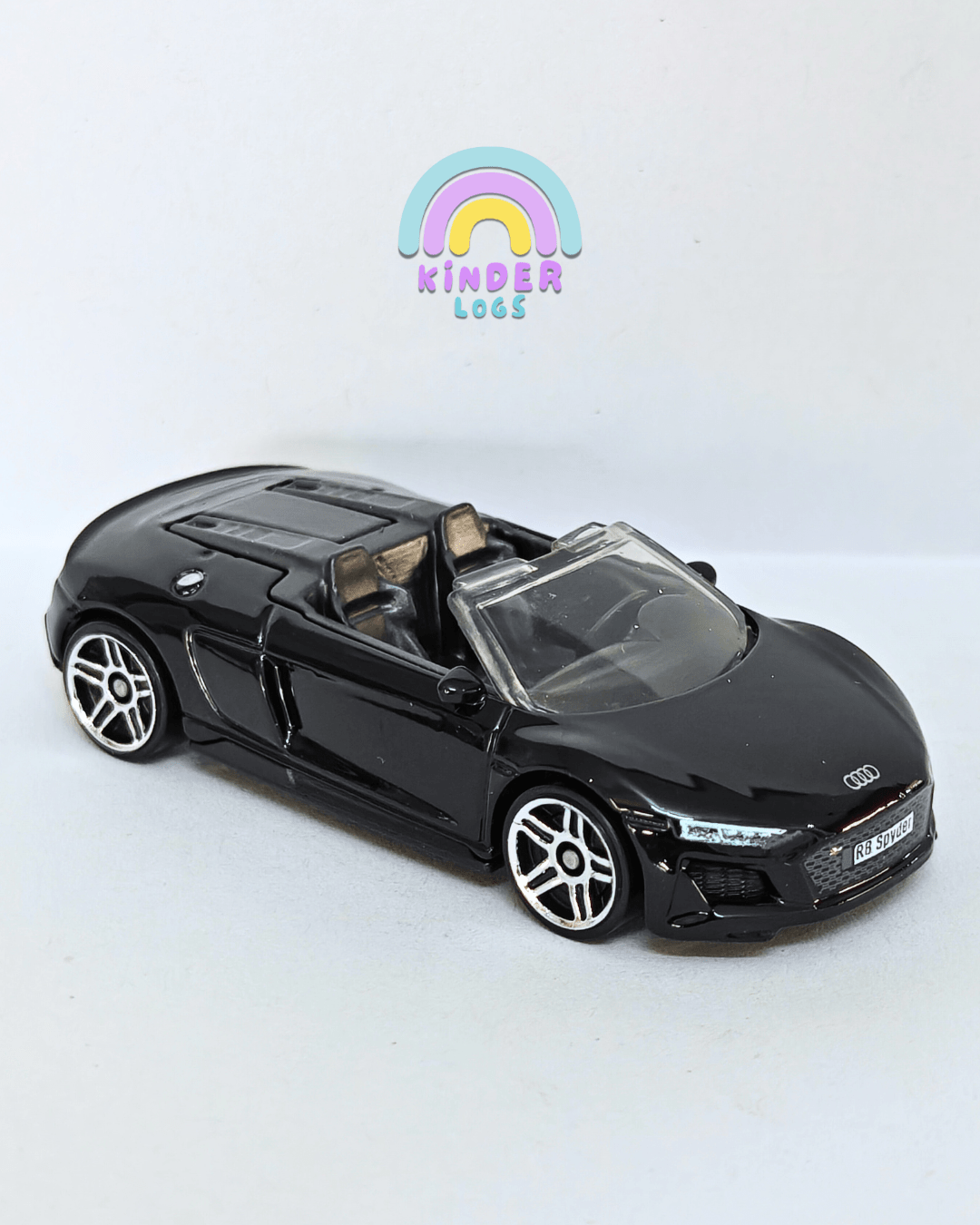 Hot Wheels 2019 Audi R8 Spyder - Black (Uncarded - New) - Kinder Logs