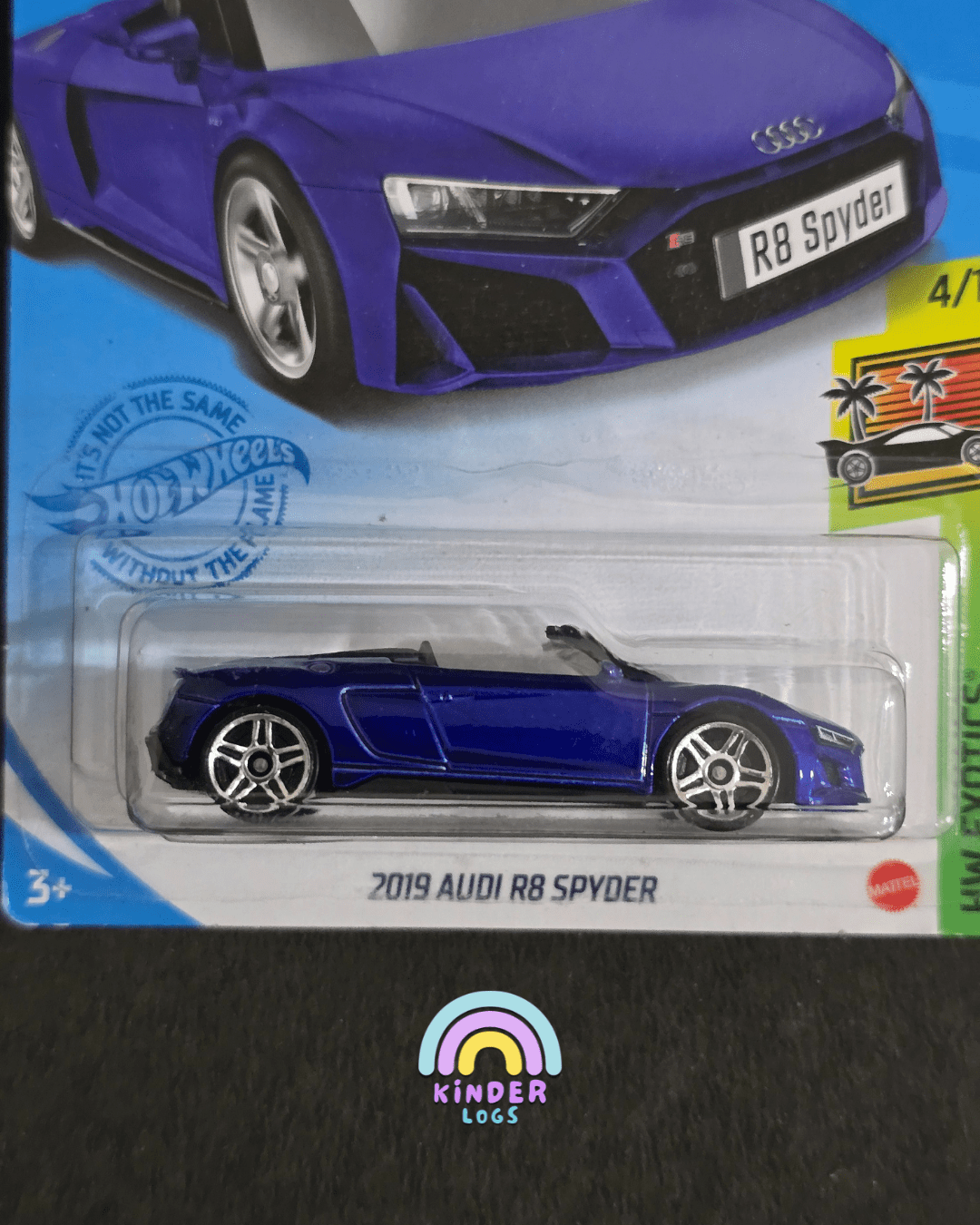 Hot Wheels 2019 Audi R8 Spyder - Purplish Blue (Imported) - Kinder Logs