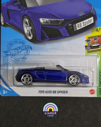 Hot Wheels 2019 Audi R8 Spyder - Purplish Blue (Imported) - Kinder Logs